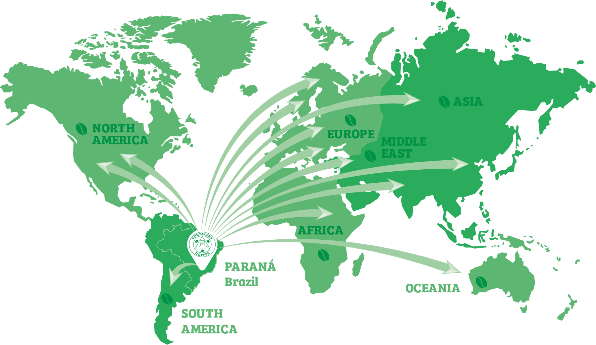 Mapa de Exportação FortalezaCoffee